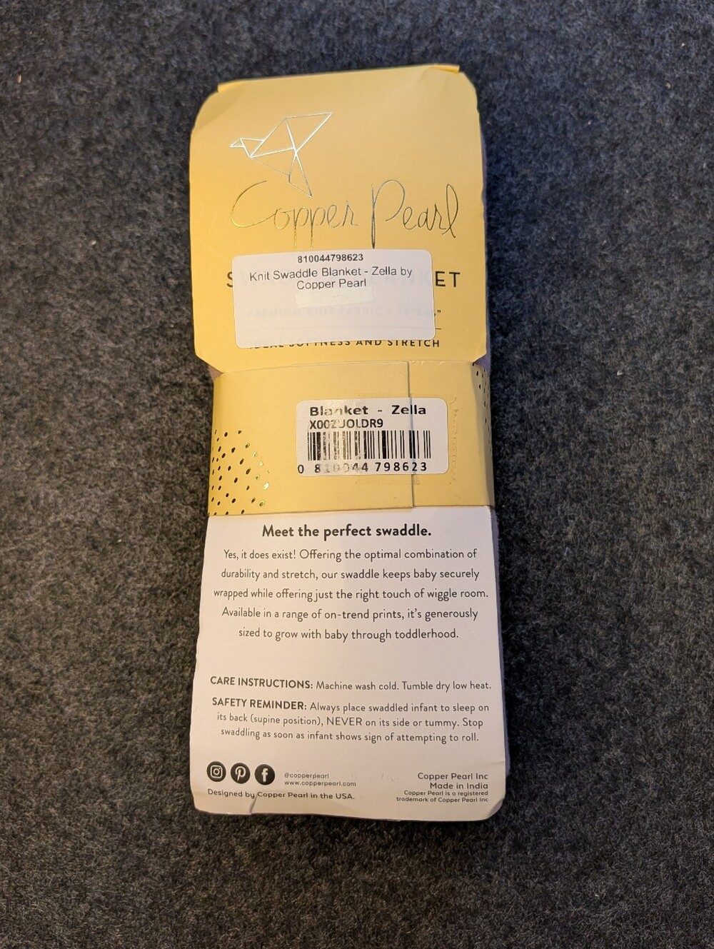 NWT Copper Pearl Swaddle Blanket Zella - Picture 4 of 4